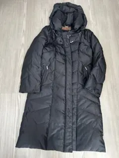 バルマン　シルク生地　ロングダウンジャケット ブラック