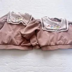 hooday しまむら　サンリオ　セーラー襟トレーナー　ブラウン　110 100