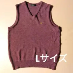Golden Bear バーガンディ Vネック ベスト Lサイズ