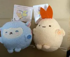 すみっコぐらし 4 なかよし ボールチェーン付き ぬいぐるみ　おつきのコ　えび