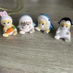 サメにゃん mofusand モフサンド マスコット フィギュア 4点セット