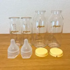 ピジョン pigeon 哺乳瓶 直付け 病産院用 100ml 200ml 計4本