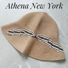 【美品】AthenaNewYorkアシーナニューヨーク　ストローハット　56cm Athena New York（麦わら帽子/ストローハット）のフリマアイテム一覧