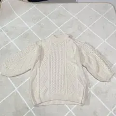 INGNI イング オープンショルダー ケーブルニット 肩開き アイボリー