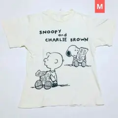 PEANUTS　スヌーピー　Tシャツ　半袖　レディース　M　クリーム色のサムネイル