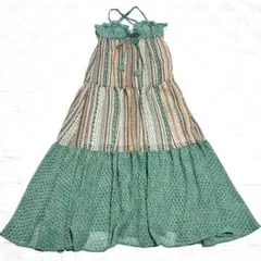 希少・極美品❤︎アルバローザ ティアード マキシワンピース エスニック柄 Y2K