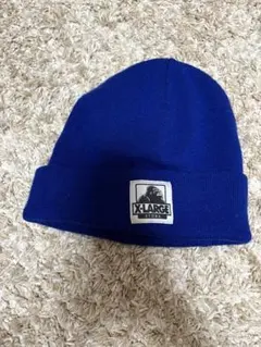X-LARGE 青 ニット帽 ワンサイズ