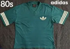 80s adidas アディダス トレフォイル メッシュ Tシャツ 国旗タグ