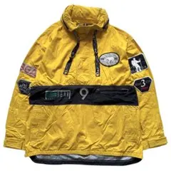 90's BEAR USA ナイロンジャケット アノラックパーカー イエロー
