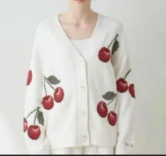 gelato pique チェリーJQDカーディガン ホワイ