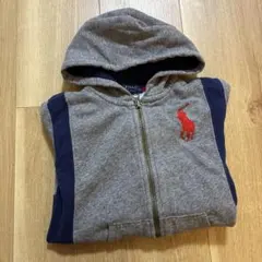 【値下げ交渉OK】 Polo フード付きパーカー グレー/ネイビー