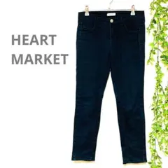 【HEART MARKET】ストレッチパンツ　ネイビー　綿混　美脚　カジュアルのサムネイル