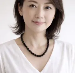 【未使用】上質な艶が魅力。天然石オニキス×シルバー刻印ネックレス