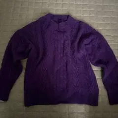 紫　ニット