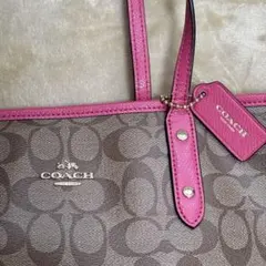 COACH トートバッグ ブラウン/ピンク