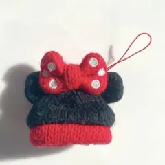 ミニーマウス ストラップ 赤黒