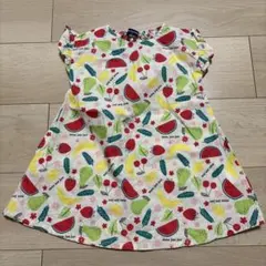 【新品未使用】フルーツ柄 ワンピース 女の子 90cm