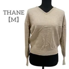 匿名配送✨THANE 【M】カシミヤ100% Vネックセーター ベージュ