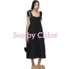 See by Chloé 肩リボン　ワンピース ドレス　ブラック　クロエのサムネイル