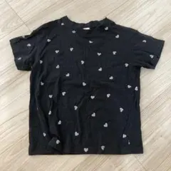 DRC ハート柄 Tシャツ 120サイズ 黒