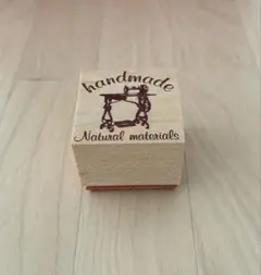東京アンティーク　木製スタンプ handmade ミシン柄