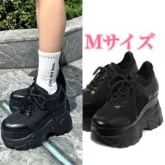 ナイスクラップ ビジュー付き トリプルソール スニーカー ブラック