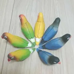 海洋堂 チョコエッグ ペット動物 第２弾 キエリクロボタンインコ 3種7体セット