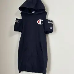 Champion ラブトキ キッズ フード付きワンピース ネイビー 160サイズ