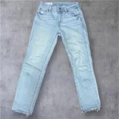 Gap カットオフ デニムパンツ ライトブルー テーパード 古着
