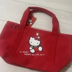 新品 ハローキティ トートバッグ レッド　今日購入　値下げ不可のサムネイル