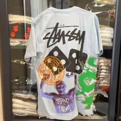 stussy strike pig dyed tee ブルー S