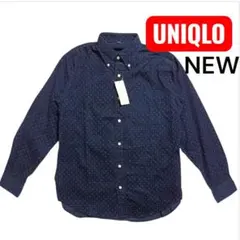新品タグ UNIQLO ユニクロ ソフトコーデュロイプリントシャツL