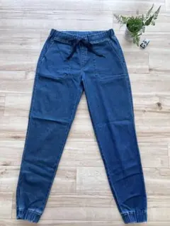 UNIQLO ユニクロ(S)レディースダークブルージョガーパンツ