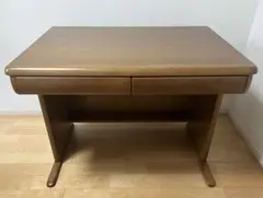 KOIZUMI コイズミ ダークブラウン木製デスク 学習机 事務机 引き出し