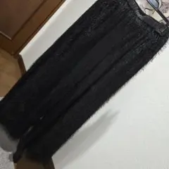 LUCA★新品タグ付き★セットアップ黒 ファー風 ワイドパンツ