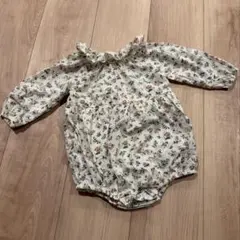 ベビー服 花柄 フリル ロンパース 긴팔