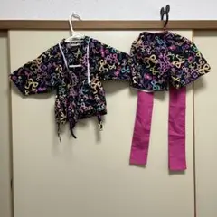 カラフルリボン柄甚平セット 90