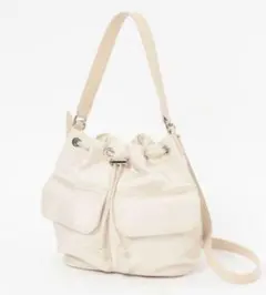 【美品】ローリーズファーム　リッタイポケツキキンチャク　ナイロンショルダーバッグ