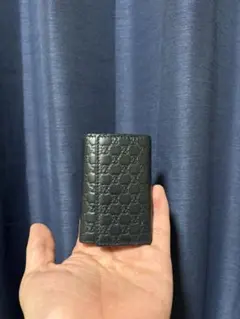 GUCCI ブラックレザー キーケース