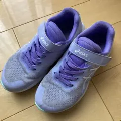 asics 紫 スニーカー ベルクロストラップ 20センチ