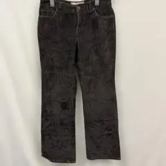 sonoma ダークブラウンのコーデュロイ ストレッチ petiteブーツカット