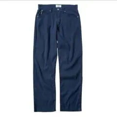 ARMANI JEANS NAVY LINEN STRAIGHT PANTSのサムネイル