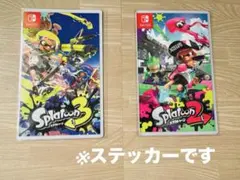 ニンテンドーミュージアム ゲームソフトパッケージステッカー スプラトゥーン　2枚