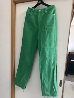 ZARA グリーン　デニム