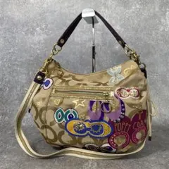Coach Jazzy Poppy Multi Canvas Handbag