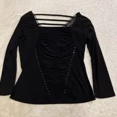 クリエイトサン　社交ダンス　トップス　ブラック