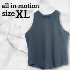 all in motion【XL】 タンクトップ ダークグレー 海外古着