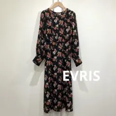 EVRIS エヴリス 花柄 ワンピース ウエストゴム