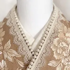 重ね襟パール　白伊達襟レース　半衿フリル成人式振袖　卒業式袴　浴衣着物　髪飾り