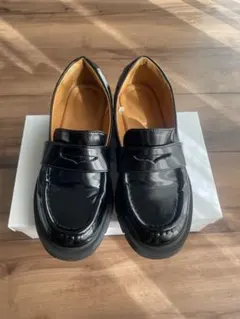 UNIQLO C コンフィールタッチブラックローファー　22.5㎝